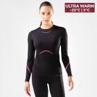 Iron-ic Dámské Ultra warm Thermo Fleece triko s dlouhým rukávem Barva: Black, Velikost: S/M