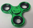 Lesklý klasický Fidget Spinner zelený s černým