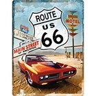 Nostalgic Art Plechová cedule - Route 66 Červené Auto