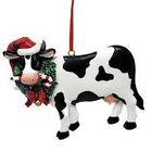 Vánoce - ozdoba kráva, 1ks