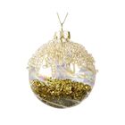 Colmore By Diga  Vánoční ozdoba - duhová koule se zlatem ø 8 cm, Colmore