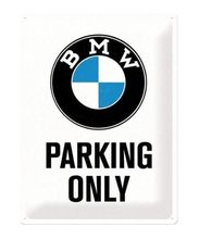Nostalgic Art BMW Parking Only (bílá)