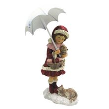 Vánoční dekorace - děvčátko s deštníkem, Clayre & Eef