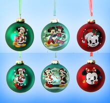 Disney Vánoční ozdoba - Barevné koule Mickey & Minnie ø 8 cm, Kurt Adler