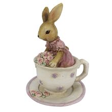 Velikonoční dekorace - Zajíček v čajovém šálku, Clayre & Eef 6PR3327