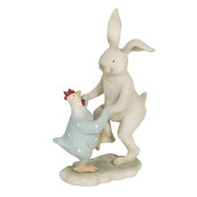 Velikonoční dekorace - Tančící zajíc a slepička, Clayre & Eef