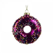 Vánoční ozdoba - Donut, fialový