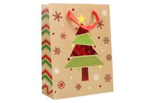 Highlife Dárková vánoční taška se stromečkem 24x18 cm