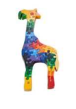 Vzdělávací dřevěné puzzle - Žirafa 2