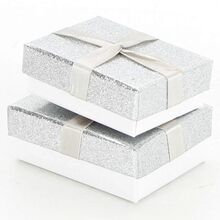 Vánoční dárkové krabice lesklé Set 3ks Silver