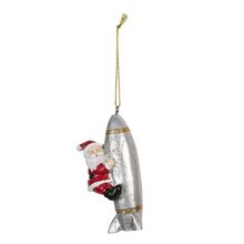 Závěsná ozdoba - Santa na raketě