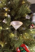 Highlife Vánoční ozdoba -sklenička bílá