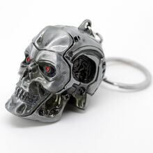 Terminator Přívěsek na klíče - hlava Terminator T800, silver mat
