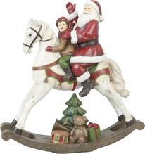 Clayre & Eef Vánoce - dekorativní santa na koní