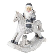 Santa na houpacím koni s dárkem