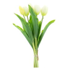 Tulipán světle žlutý, 36 cm, set 5 ks