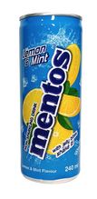 MENTOS limonáda s příchutí s citrónu a máty 240 ml s kousky kokosového želé