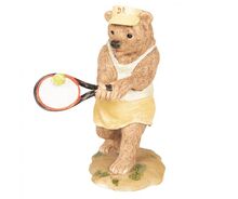 Dekorace Medvěd hrající tenis - 8*7*11 cm