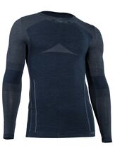 Iron-ic Pánské funkční triko s dlouhým rukávem s MERINO vlnou Barva: Blue, Velikost: L/XL