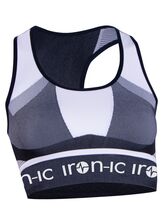 Iron-ic Dámská sportovní podprsenka s vysokou oporou Barva: White/Black, Velikost: S/M