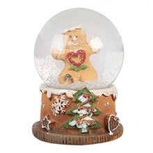 Vánoční sněžítko s perníčkem Gingerbread Ø 5 cm