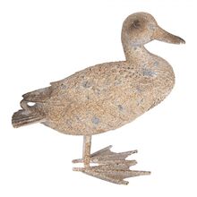 Hnědá antik dekorace kachna Duck 22*15*21 cm