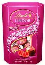 Lindt LINDOR 200 g - RŮŽOVÁ MALINOVÁ