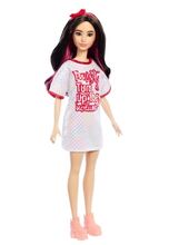 Mattel Barbie Fashionistas. Panenka Šaty puntíky HRH12