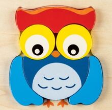 Playtive Dřevěné puzzle 2D Sova