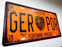 Retro Plechová cedule Ferdinand Porsche