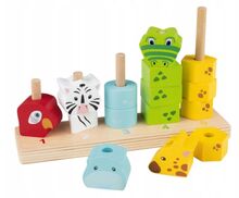 Playtive Dřevěná skládačka na skládání ZVÍŘÁTKA