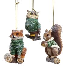 Vánoční ozdoba lesní zvířátka 1kus