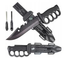 Highlife Vojenský taktický nůž Bowie s mosaznou kloubovou rukojetí 33 cm