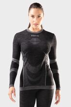 Iron-ic Dámské Ultra warm Merino triko s dlouhým rukávem Barva: Black/Grey, Velikost: M/L