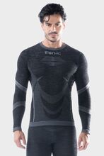 Iron-ic Pánské Ultra warm Merino triko s dlouhým rukávem Barva: Black/Grey, Velikost: XXL