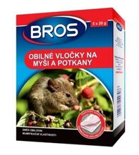 Bros Rodenticid - obilné vločky na myši a potkany, 5 x 20 g