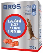 Bros Rodenticid - parafinové bloky na myši, krysy a potkany, 250 g