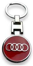Kulatá červená klíčenka přívěsek pro vozy AUDI