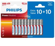 Baterie Philips Power Alkalické AAA 10+10 ks