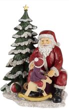 Clayre & Eef Dekorativní soška Santy s dítetem 22 cm