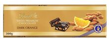 Lindt LINDT Gold Tablet Švýcarská Hořká Čokoláda S Mandlemi A Pomeranči 300 g