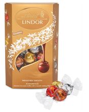Lindt LINDT Bonboniéra LINDOR maxibalení čokoládových pralinek zlatý mix 337g