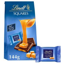 Lindt LINDT Squares Hořká Čokoláda S Karamelovou Náplní A Mořskou Solí 144 g