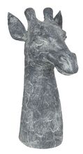 Clayre & Eef Dekorace Žirafa 24x17x37 cm šedá