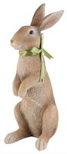 Clayre & Eef Dekorace hnědý králík s mašlí - 15*21*48 cm