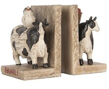 2ks zarážka na knihy zdobená krávami 14 cm