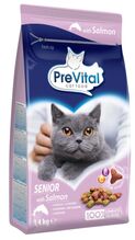 PreVital granule s lososem pro stárnoucí kočky 1,4 kg