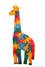 Vzdělávací dřevěné puzzle - Žirafa