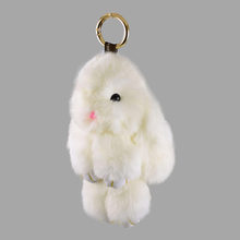 Přívěsek na kabelku - klíčenka králík bílý
