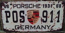 Retro Plechová cedule Porsche 1931